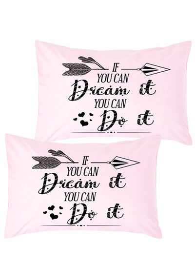 اشتري Pillowcases set, 2 pcs, 45*65 cm, (Dream design) Pink في مصر