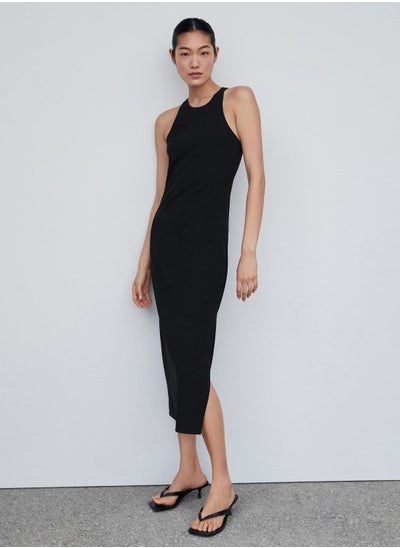 اشتري Slit Hem Knitted Dress في السعودية