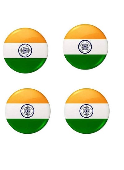 Buy Badge with India Flag Design Pack of 4 in UAE