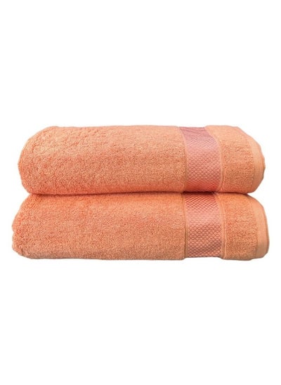 Buy Luxury Comfort Towel Set - 140x70 Size - 600 GSM - Ultra Soft and Absorbent - Bath Towel - Quick Dry - 588 Gram - Pack of 2 in Saudi Arabia