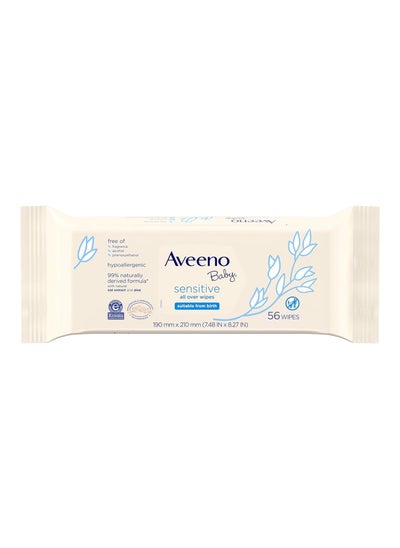 Buy Sensitive All Over Wipes, Pack Of 6 X 56 , 336 Count in UAE