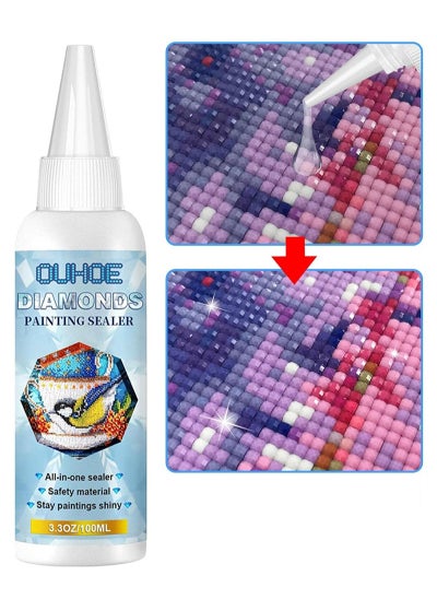 Buy Diamond Painting Sealer,5D Diamond Painting Glue |  Fast Drying Prevent Falling Off |  Permanent Seal with Hold and Shine Effect for Paintings, DIY Tools, Diamond Art Glue, 100ml in Saudi Arabia