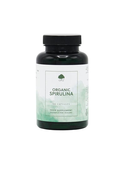 Buy G&G Vitamins organic Spirulina 500mg food supplement 120 vegan capsules. in UAE