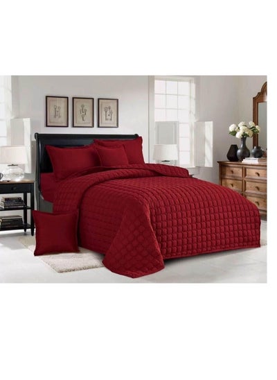 Buy Two-piece comforter set, compressed bedspread, consisting of 6 pieces, polyester comforter, size 230 x 250 cm in Saudi Arabia