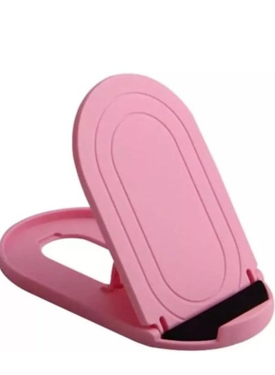 Buy Foldable Oval Stand To Adjust Viewing Angles For All Types of Mobile Phones, Tablets, Ipads And Tablets - Pink in Egypt