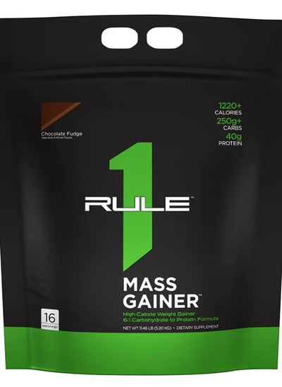 Buy Rule 1 Mass Gainer, Aid Muscle Recovery & Rebuilding, 40g Protein From Three Types of Whey, Chocolate Fudge Flavor, 11.43 Lbs in UAE