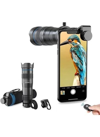 Buy APEXEL APL-JS28X HD 28X Metal Single-tube Phone Telephoto Lens with Manual Focus for Most Smartphones for Traveling Sport Events Concert Bird Watching Photography in UAE