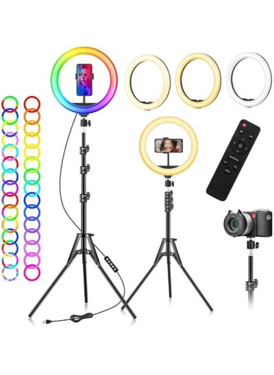 Ring Light with Tripod Stand Phone Holder |22 inch Selfie LED Ringlight ...
