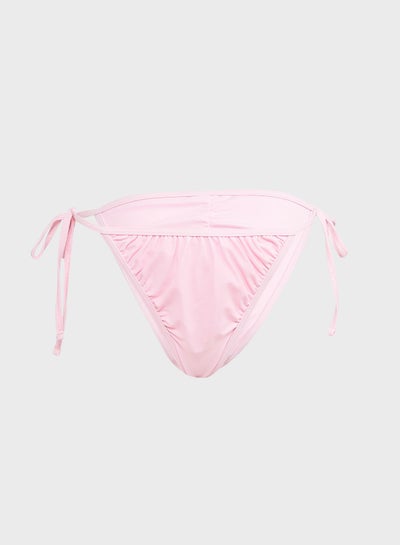Buy Ruched Thick Side Tie Bikini Bottom in Saudi Arabia