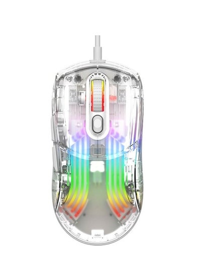 Buy XYH10 Wired Transparent Mouse RGB Light Mechanical Gaming Mouse E-sports Mute in Saudi Arabia