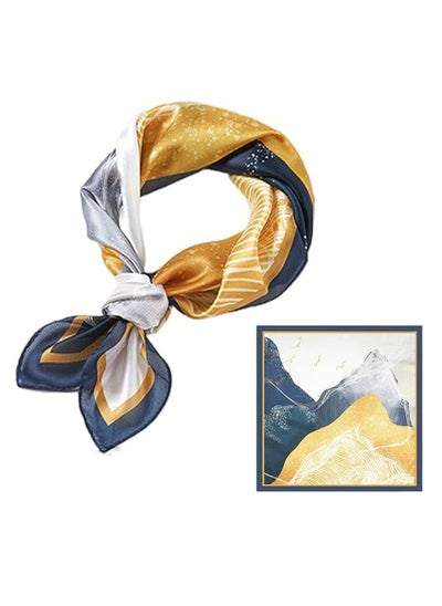 Buy Head Scarf Satin Hair Wrap for Sleeping Flower Print Bandana Square Scarves Neckerchief for Women Ladies Scarfs Gifts 53CM in UAE