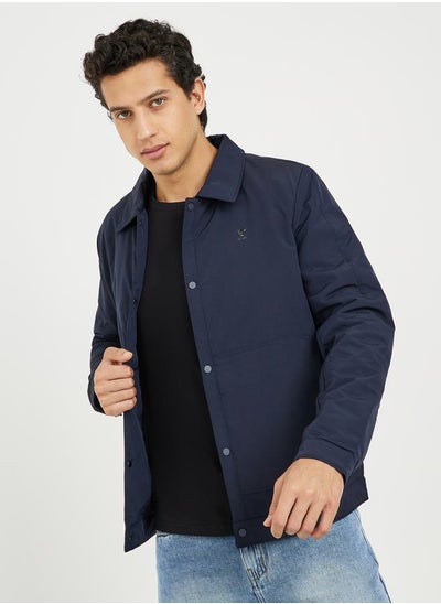 Buy Collared Jacket with Button Closure in Saudi Arabia