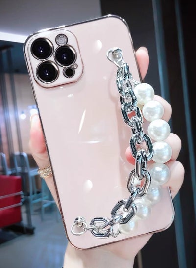 Buy Mobile Cover For iPhone 12 Pro Max With Pearl Chain Holder in UAE