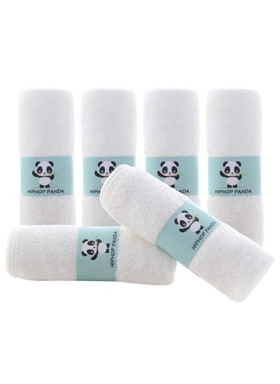 اشتري Baby Washcloths Rayon Made From Bamboo 2 Layer Soft Absorbent Newborn Bath Face Towel Natural Baby Wipes For Delicate Skin Baby Registry As Shower 6 Pack في الامارات