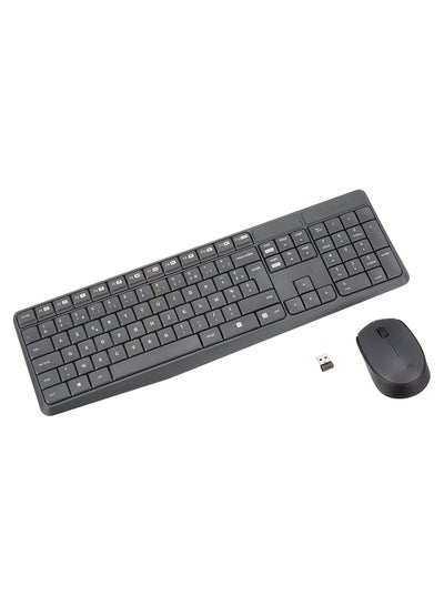 Buy Wireless Keyboard and Mouse Combo, AZERTY French Layout - Black in Saudi Arabia