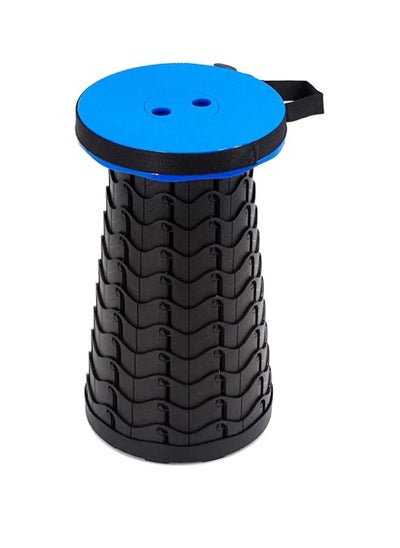 Buy Portable Telescopic Retractable Outdoor Stool Black & Blue in UAE