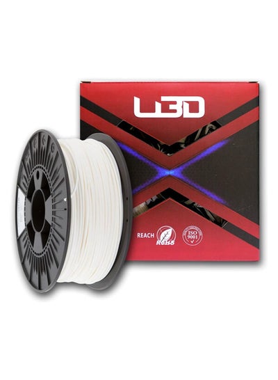 Buy U3D - PLA 3D Printing Filament 1.75mm for 3D Printer, Dimensional Accuracy ± 0.02 mm, 1 KG (2.2 LBS) Spool (White) in UAE