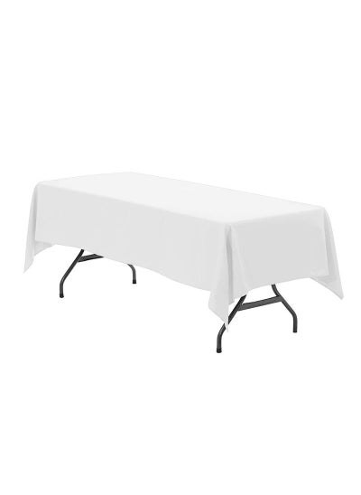 اشتري 1-Piece Solid Pattern Table Cloth White في السعودية