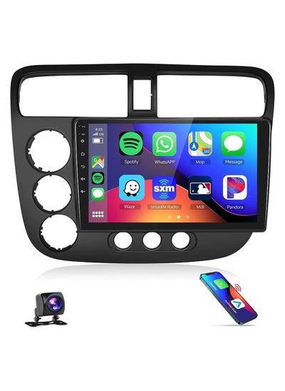 Buy Android Car Stereo for Honda Civic 2001 2002 2003 2004 2005 1GB RAM 32GB ROM 9 Inch MirrorLink WiFi BT, IPS Touch Screen with AHD Camera Included in UAE