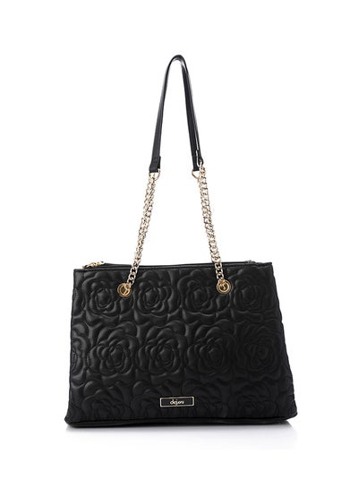 Buy Two Compartment Black Shoulder Bag With Chain Handle in Egypt