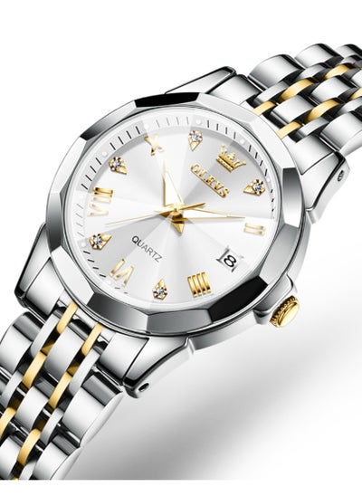 اشتري Women's Water Resistant Stainless Steel Analog Wrist Watch 27 mm - White في السعودية