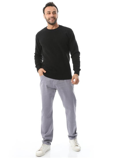 Buy Round Collar Slip On Pullover_Black in Egypt