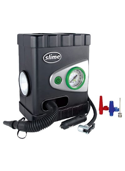 اشتري 12 V Deluxe All-Purpose Analog Tyre Inflator with LED Light Black 65 cm في السعودية