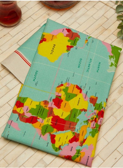 Buy World Map Tea Towel in UAE