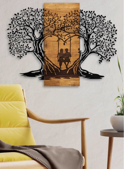 Buy Decorative Wooden Wall Accessory 100% METAL Frame: 100% WOODEN 76 x 58 cm in UAE