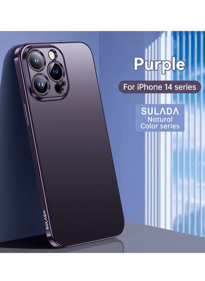 اشتري Suitable for iPhone 14 Pro Matte Plated Mobile Phone Case Apple iPhone 14 Pro Translucent Protective Soft Shell Deep Purple في السعودية
