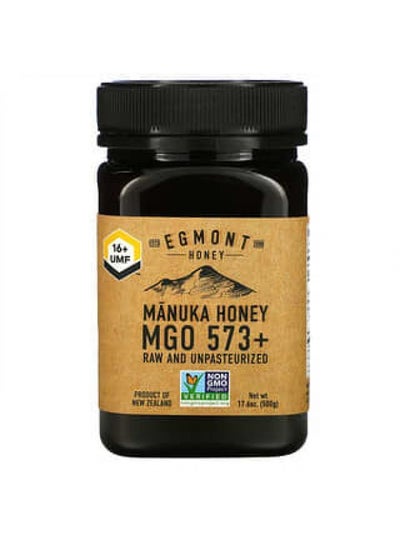 Buy Egmont Honey, Manuka Honey, Raw And Unpasteurized, 573+ MGO, 17.6 oz (500 g) in UAE