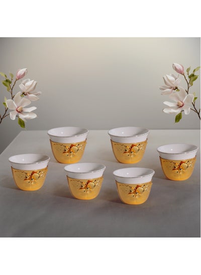 Buy Set of Arabic coffee cups with an attractive and elegant design 6 pieces in Saudi Arabia