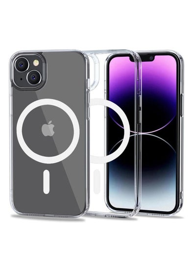 Buy iPhone 14 MagSafe Clear Case Magnetic Cover MagSafe Crystal Clear Protective Shockproof Transparent Cover Case in UAE