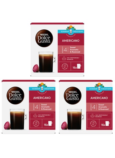 Buy Dolce Gusto Americano Coffee, 16 Capsules, Pack of 3 in UAE