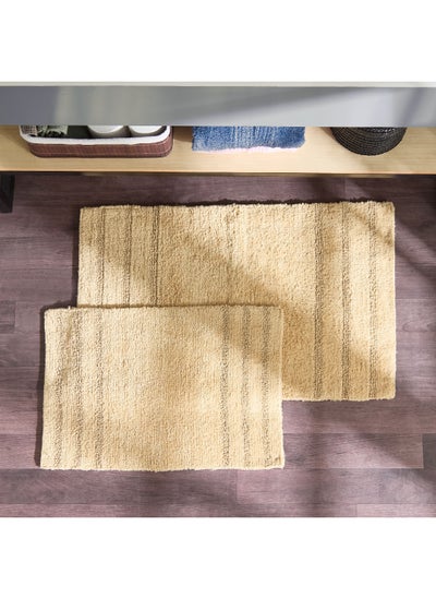 اشتري Mabel 2-Piece Cotton Reversible Bathmat Set 80 x 50 cm في السعودية