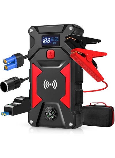 Buy Car Jump Starter, 6000A Peak 26800mAh Car Battery Starter(Up to All Gas, 10.0L Diesel Engine), with USB Quick Charge 3.0,LED Light, EC-5 Output. in UAE