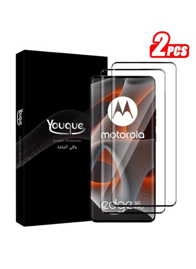 Buy 2PCS Tempered Glass for Moto Edge 50 Pro 5G Screen Protector in Saudi Arabia