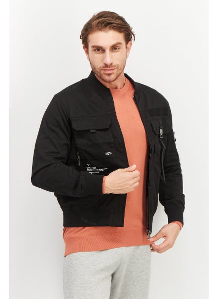 اشتري Men Graham Bomber Jacket, Pure Black في الامارات