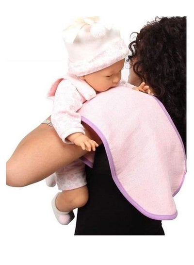 Buy Mycey Muslin shoulder cloth / bib - pink in Saudi Arabia