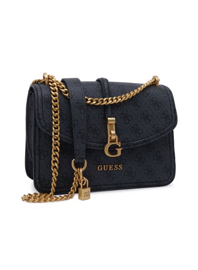 GUESS Zamira Convertible Xbody Flap Bag – Schicke Schultertasche In Dark Taupe, Verstellbar, Aus Polyurethan