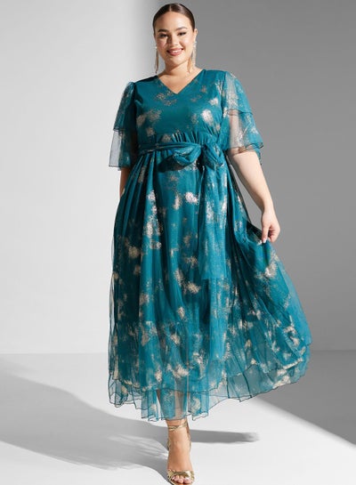 Buy Flouncy Sleeve A-Line Dress in Saudi Arabia
