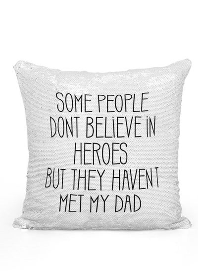 Buy Sequin Pillow Dad hero Quote Mermaid Pillow Dad Gift Fathers Gift in UAE