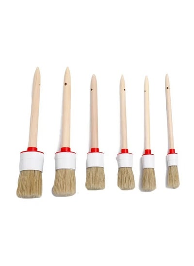 Buy 6pcs Multi-purpose Car Cleaning, Painting and Household Brush Tool Set in Saudi Arabia