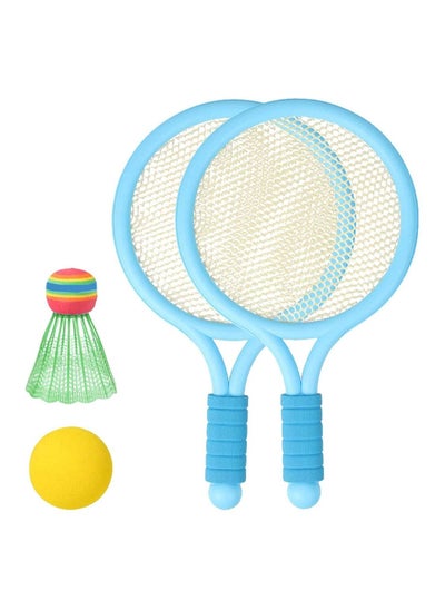 Buy Kids Tennis Racket Set For Toddlers Indoor/Outdoor (1 Pair Blue) in Saudi Arabia