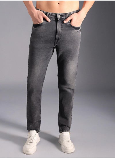 Buy Men Straight TapparedFit Light Fade Cotton Jeans in UAE