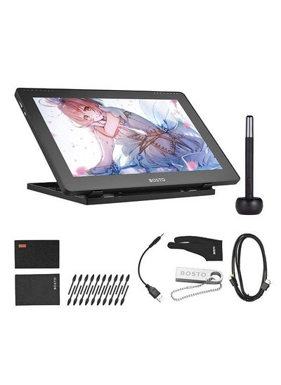 اشتري 16HDK Portable 15.6 Inch H-IPS LCD Graphics Drawing Tablet Display 8192 Pressure Level Active Technology USB-Powered Low Consumption Drawing Tablet with Interactive Stylus Pen في السعودية