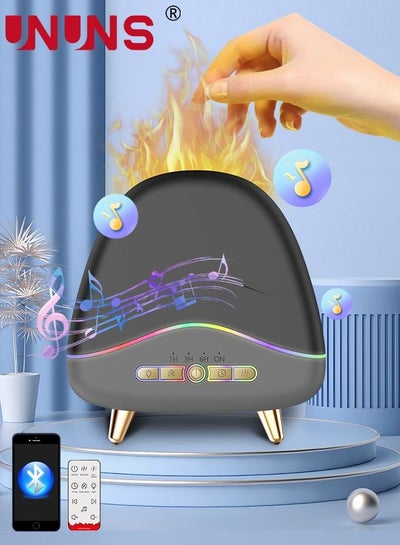 Buy Flame Aroma Diffuser,300ML Colorful Air Humidifier With Remote Control And Night Light,Bluetooth Functionality,Timing Design,USB Charging,For Home Office Bedroom in Saudi Arabia