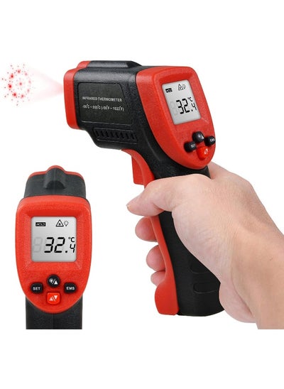 Buy High Precision Infrared Thermometer Professional Industrial Temperature Gun ETM550 Non-Contact LCD Display Digital Laser Thermometer -50~550°C in UAE