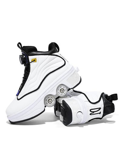 Buy LED Flash Light Sneaker Skate Shoes with Wheels USB Charging Roller Skates Shoes in Saudi Arabia