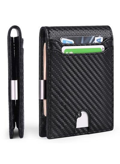 Buy Carbon Fiber Ultra Thin And Minimalist Foldable Clip Pocket Card Bag in UAE